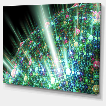 Bright Blue Solar Bubbles Planet - Extra Large Abstract Canvas Wall Art