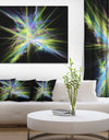 Yellow Blue Chaos Multicolored Rays - Extra Large Abstract Canvas Wall Art