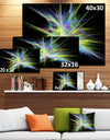 Yellow Blue Chaos Multicolored Rays - Extra Large Abstract Canvas Wall Art