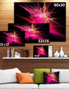 Pink Fractal Chaos Multicolored Rays - Extra Large Abstract Canvas Wall Art