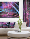 Pink Blue Magical Fractal Pattern - Extra Large Abstract Canvas Wall Art