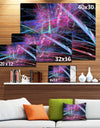 Pink Blue Magical Fractal Pattern - Extra Large Abstract Canvas Wall Art