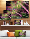 Green Pink Magical Fractal Pattern - Extra Large Abstract Canvas Wall Art