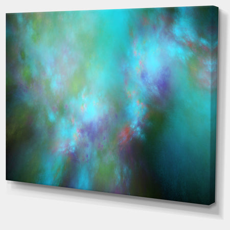 Perfect Blue Starry Sky - Extra Large Abstract Canvas Wall Art
