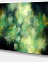 Perfect Green Starry Sky - Extra Large Abstract Canvas Wall Art