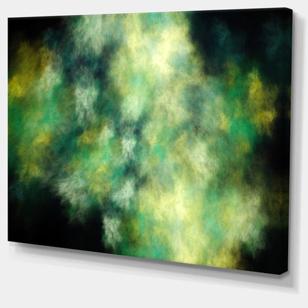 Perfect Green Starry Sky - Extra Large Abstract Canvas Wall Art