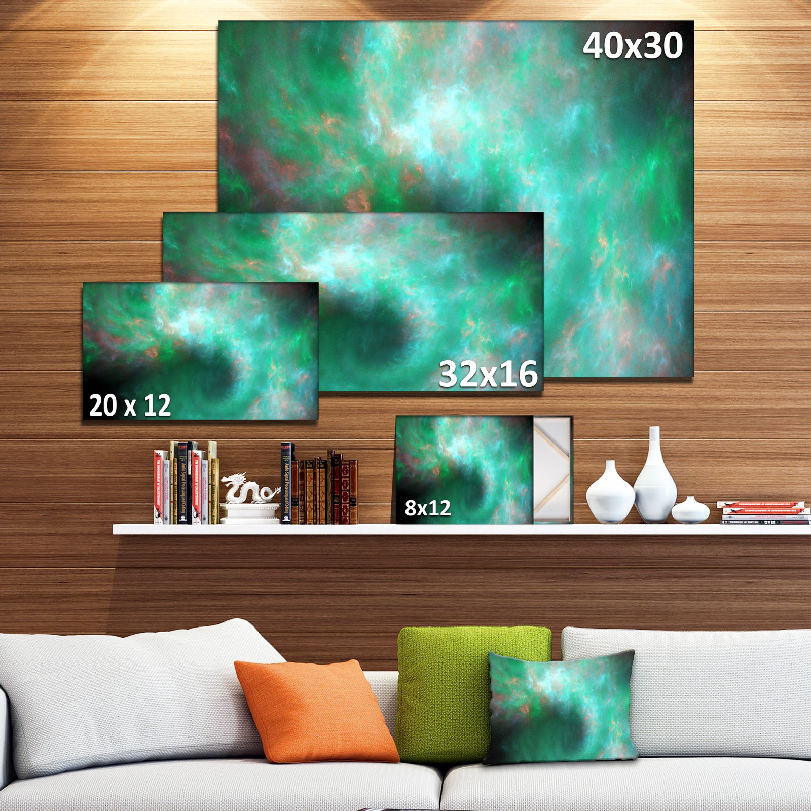 Perfect Clear Blue Starry Sky - Extra Large Abstract Canvas Art Print