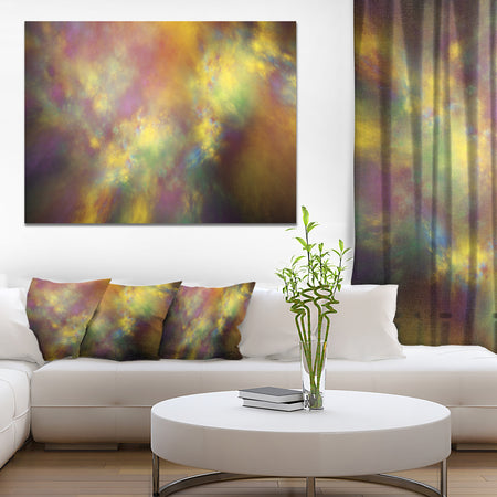 Perfect Yellow Starry Sky - Extra Large Abstract Canvas Art Print