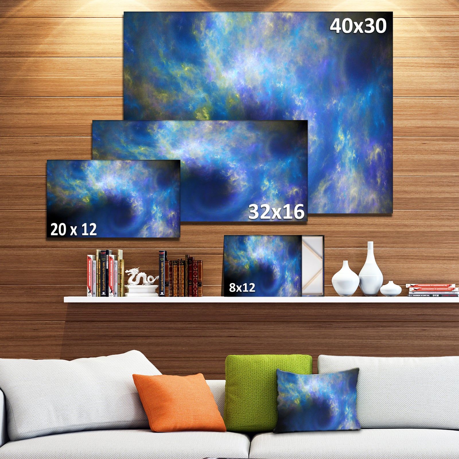 Perfect Whirlwind Starry Sky - Extra Large Abstract Canvas Art Print