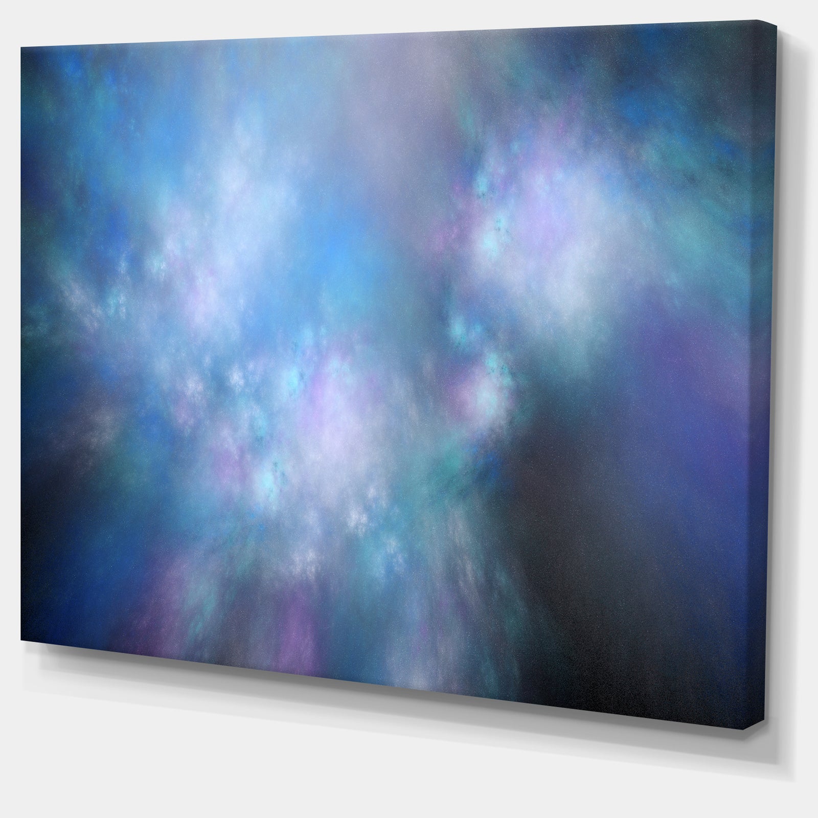 Perfect Light Blue Starry Sky - Extra Large Abstract Canvas Art Print