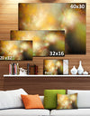 Perfect Yellow Green Starry Sky - Extra Large Abstract Canvas Art Print