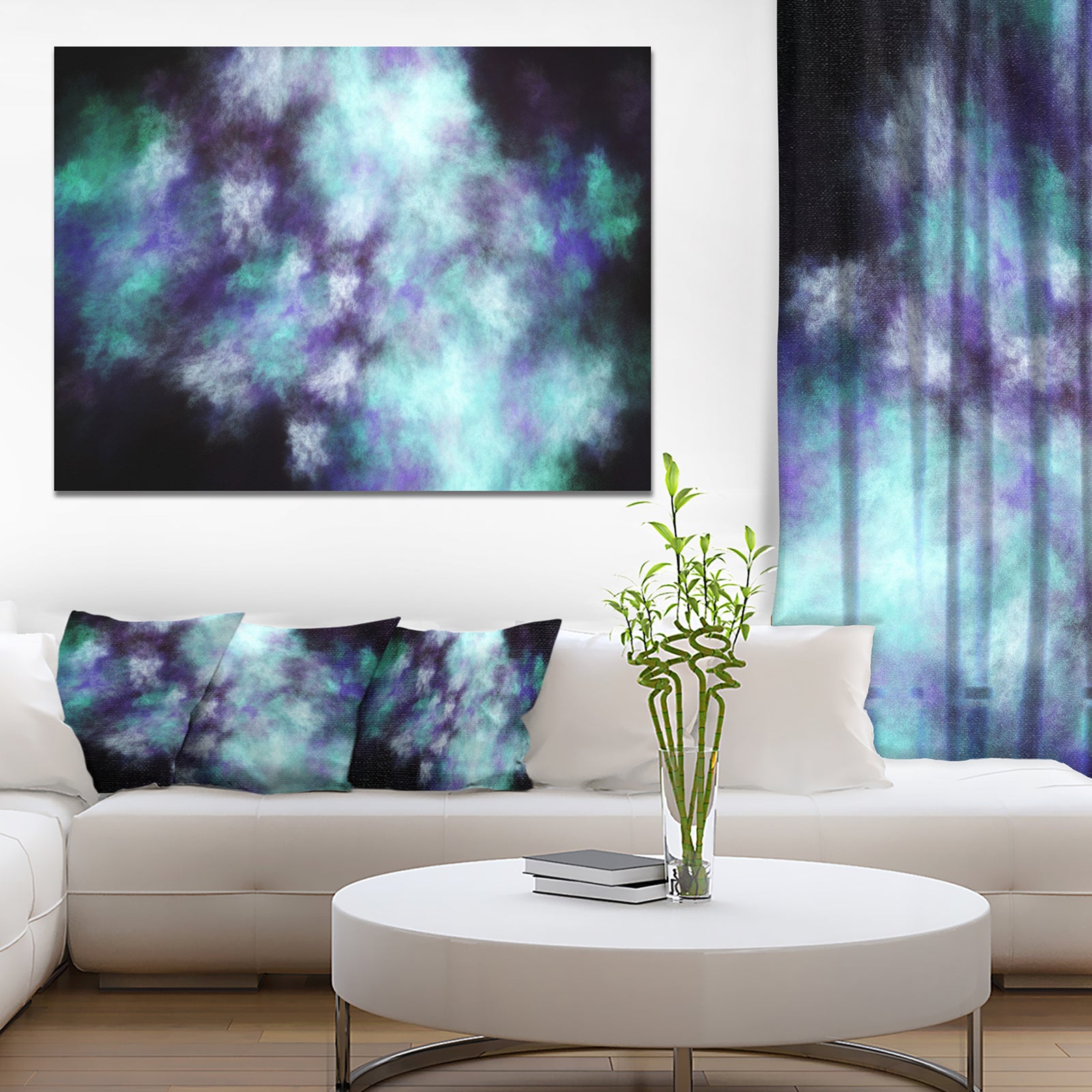 Perfect Flowery Starry Sky - Extra Large Abstract Canvas Art Print