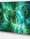 Blue Fractal Ornamental Glass - Abstract Artwork on Canvas