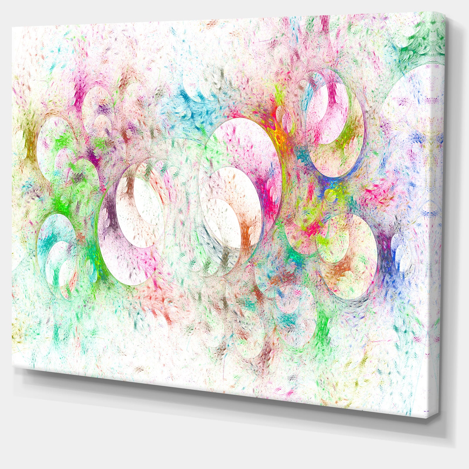 Snow Fractal Ornamental Glass - Abstract Artwork on Canvas