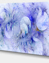 Light Blue Fractal Glass Texture - Abstract Artwork on Canvas