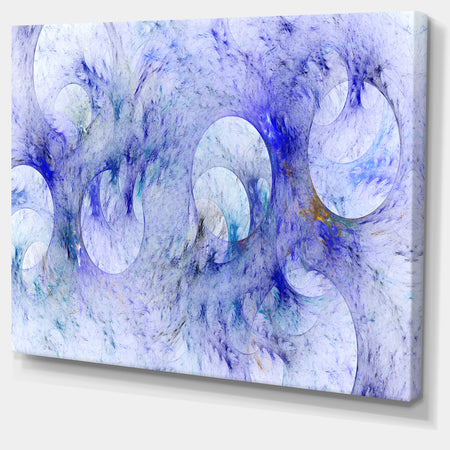 Light Blue Fractal Glass Texture - Abstract Artwork on Canvas