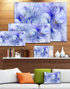 Light Blue Fractal Glass Texture - Abstract Artwork on Canvas