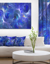 Clear Blue Fractal Glass Texture - Abstract Artwork on Canvas