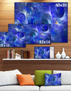 Clear Blue Fractal Glass Texture - Abstract Artwork on Canvas