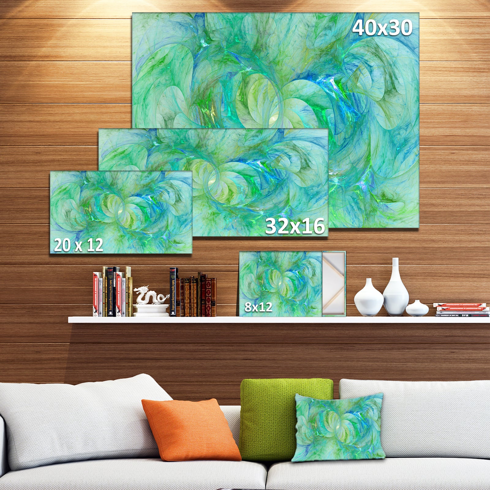 Snow Fractal Glass Texture - Abstract Artwork on Canvas