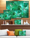 Green Fractal Glass Texture - Abstract Artwork on Canvas