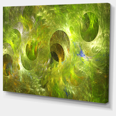 Golden Fractal Ornamental Glass - Abstract Artwork on Canvas