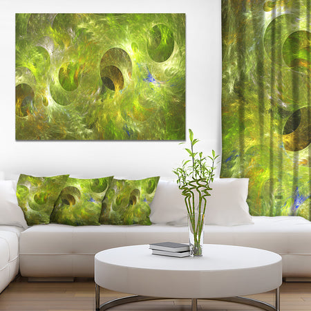 Golden Fractal Ornamental Glass - Abstract Artwork on Canvas