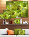 Golden Fractal Ornamental Glass - Abstract Artwork on Canvas