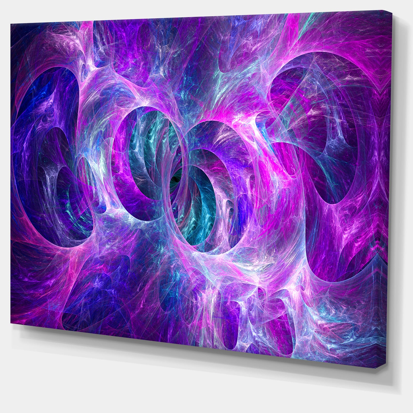 Snow Purple Fractal Texture - Abstract Artwork on Canvas