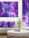 Snow Purple Fractal Texture - Abstract Artwork on Canvas