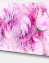 Pink White Fractal Glass Texture - Abstract Artwork on Canvas