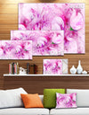 Pink White Fractal Glass Texture - Abstract Artwork on Canvas