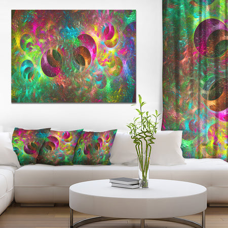 Multi-Color Fractal Glass Texture - Abstract Artwork on Canvas