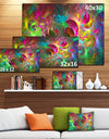 Multi-Color Fractal Glass Texture - Abstract Artwork on Canvas
