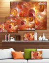 Red Yellow Circles Texture - Abstract Artwork on Canvas