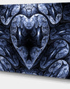 Cold Mystical Fractal Heart - Abstract Artwork on Canvas