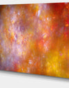 Yellow Starry Fractal Sky - Abstract Artwork on Canvas