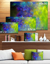 Blue Green Starry Fractal Sky - Abstract Artwork on Canvas