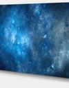 Clear Blue Starry Fractal Sky - Abstract Artwork on Canvas