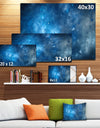 Clear Blue Starry Fractal Sky - Abstract Artwork on Canvas