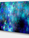 Light Blue Starry Fractal Sky - Abstract Artwork on Canvas