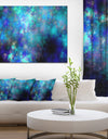 Light Blue Starry Fractal Sky - Abstract Artwork on Canvas