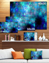 Light Blue Starry Fractal Sky - Abstract Artwork on Canvas