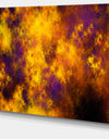 Cloudy Orange Starry Fractal Sky - Abstract Artwork on Canvas