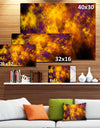 Cloudy Orange Starry Fractal Sky - Abstract Artwork on Canvas