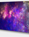 Clear Purple Starry Fractal Sky - Abstract Artwork on Canvas