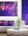 Clear Purple Starry Fractal Sky - Abstract Artwork on Canvas