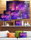 Clear Purple Starry Fractal Sky - Abstract Artwork on Canvas