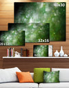 Blur Green Starry Fractal Sky - Abstract Artwork on Canvas