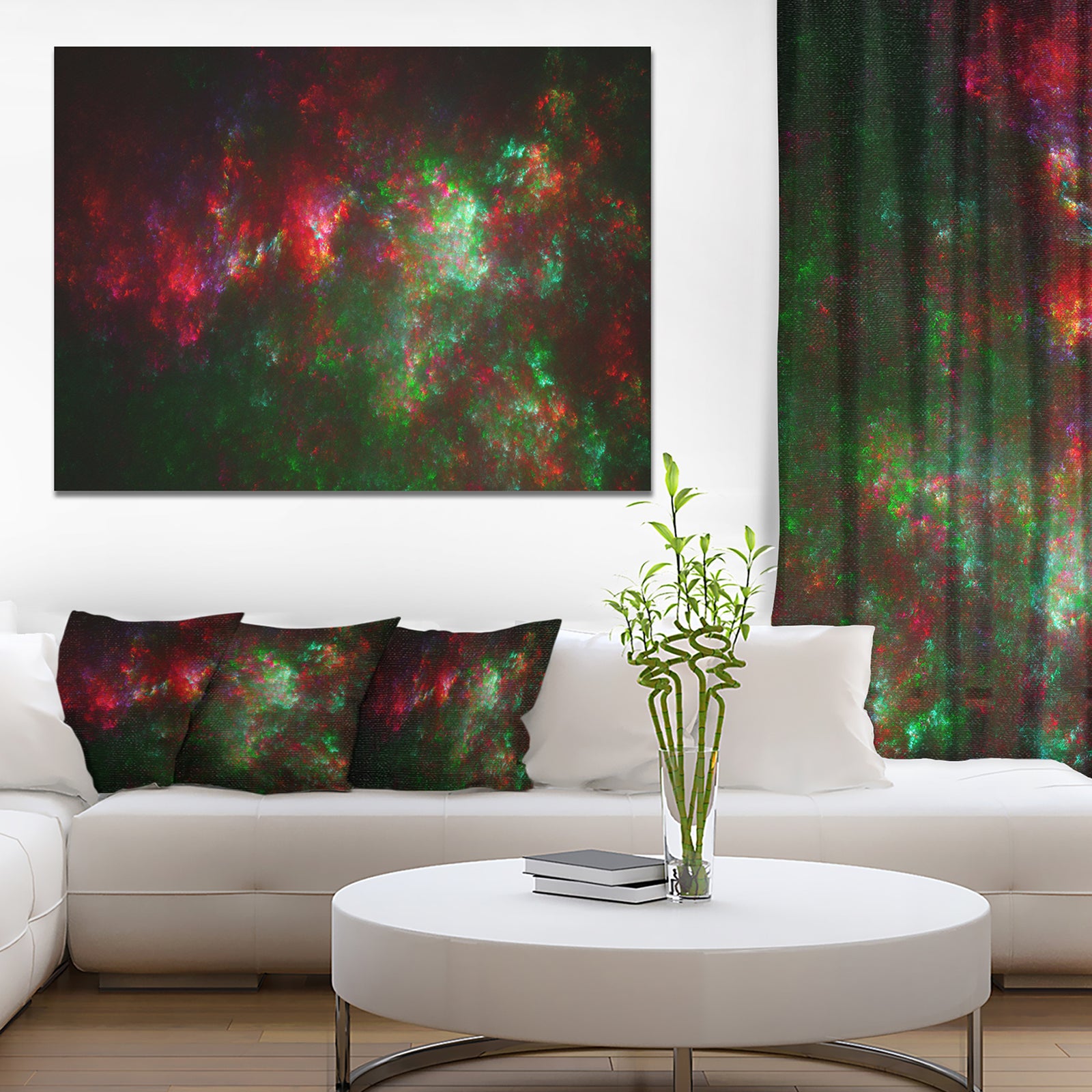 Multi-Color Starry Fractal Sky - Abstract Artwork on Canvas